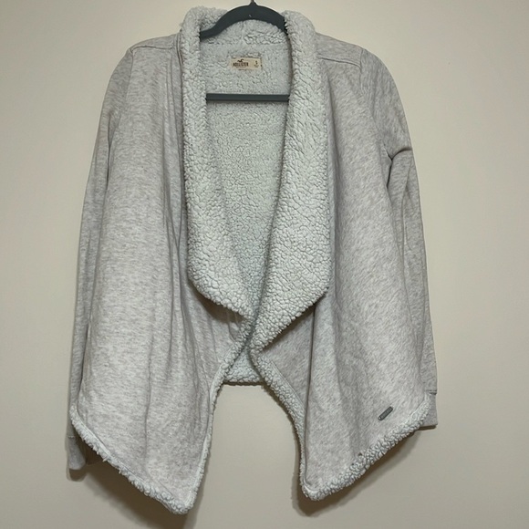 Hollister Sherpa Lined Open Front Cardigan Sz Small - Picture 1 of 6
